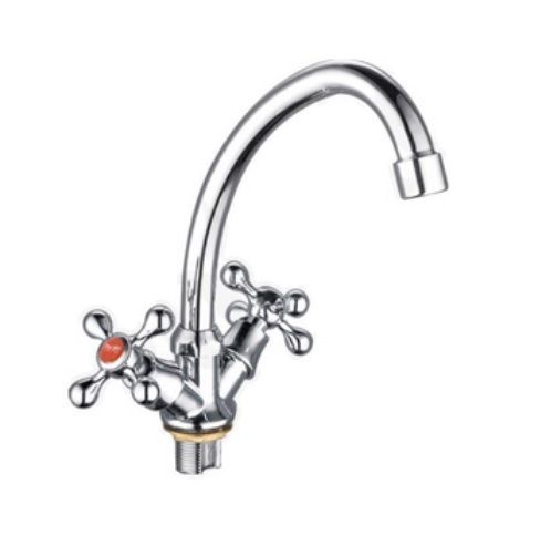 Смеситель для кухни двухручковый хром Potato P 4971 (уп.2шт.)