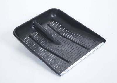 Лопата для снега пластиковая 470*470 с мет.планкой перфорированная (Ижевск) (упак.5шт.)