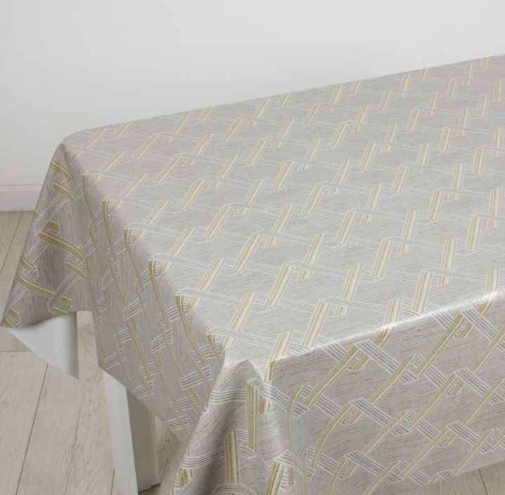 Клеенка на тк.основе "Аурум" Золотая решетка (1.40х20м)