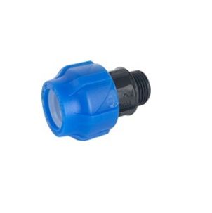 Муфта ПНД компр. соединительная c наружной резьбой  20х1/2 " (300/50) VALFEX