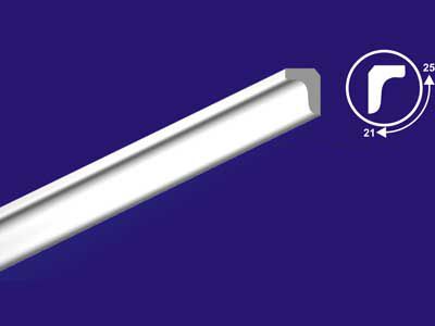 Плинтус потолочный белый 21/25мм С11/25 длина 2м (упак.170шт.) Солид