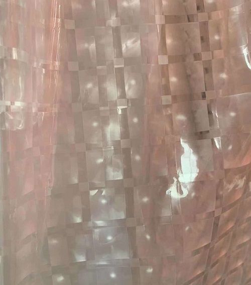 Штора для ванной прозрачная 3D геометрия 61022 ромбики 180*180