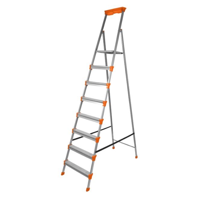 Стремянка широкая 8ст. металл. СМ8 Ника