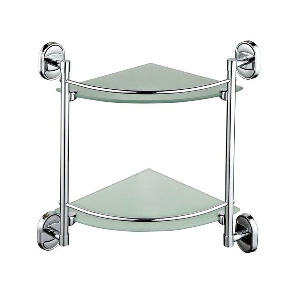 Полка стеклянная угловая 2-х ярусная P2907-2 (29 серия)