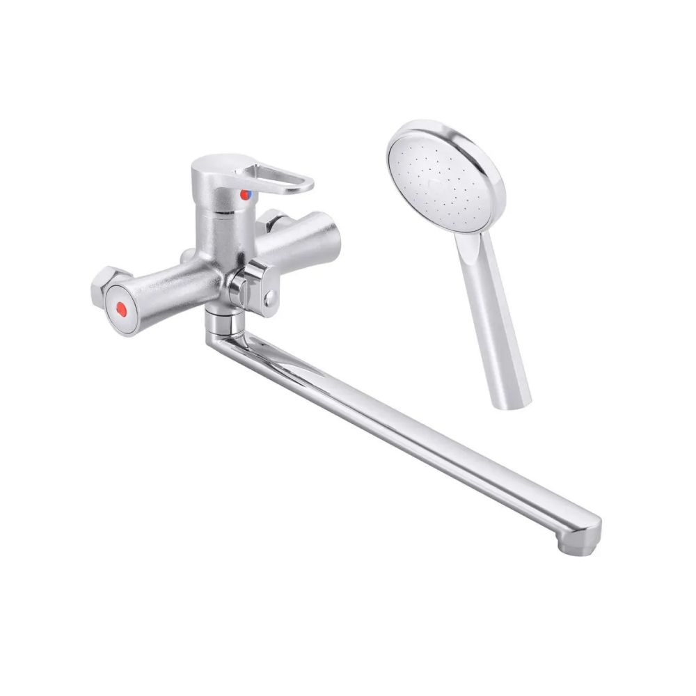 Смеситель для ванны и умывальника монокомандный  хром  Potato Эверест B22-270GS