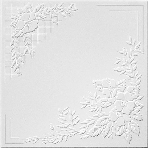 Плитка потолочная белая ламинированная Солид С-2068/40 (упак.160 шт.)