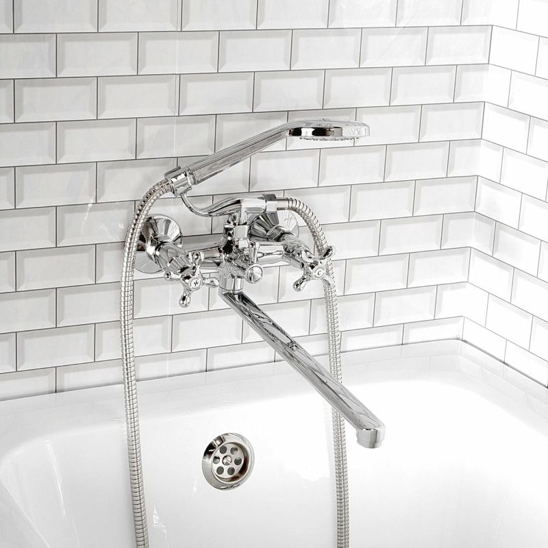 Смеситель для ванны двухручковый хром Potato Diadonna D80-223314
