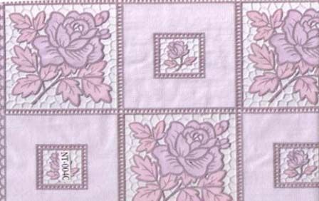 Клеенка ажурная "Лейс" 004С (роза в квадр.роз.) (1,32х22м)