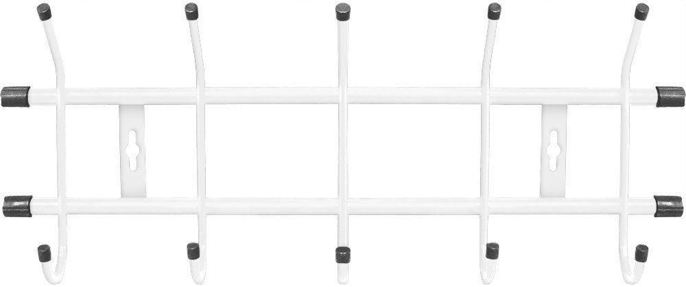 Вешалка настенная ВН5/МБ 5-крючков (484 х 188 мм.) матовый белый Ника (упак.5 )