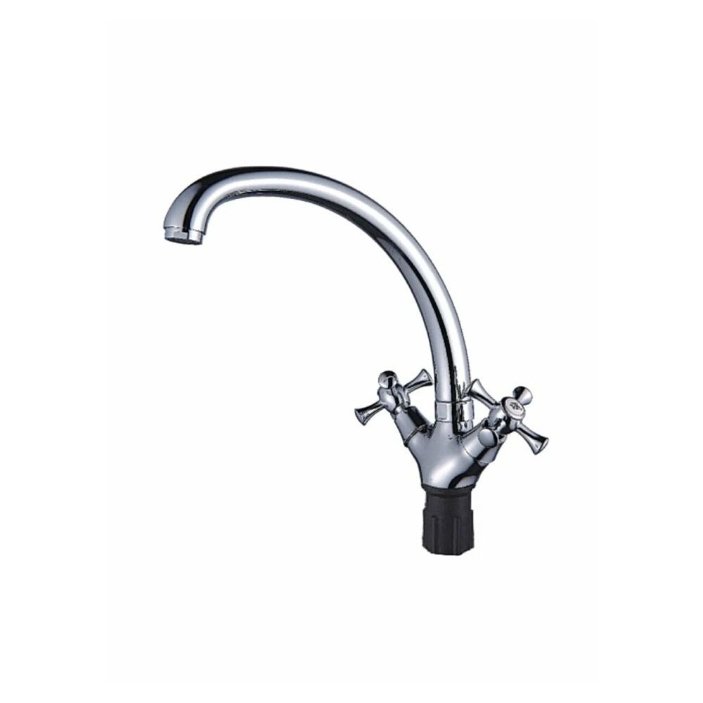 Смеситель для кухни двухручковый  хром  Potato Эверест B42-064