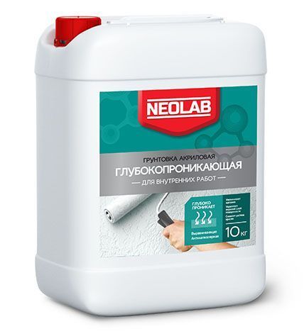 Грунтовка акриловая ГЛУБОКОПРОНИКАЮЩАЯ для внутренних работ 30 кг (уп.1 шт.) NEOLAB