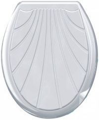 Крышка для унитаза жесткая белая "Ракушка"