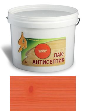 ЛАК-АНТИСЕПТИК деревозащитный состав цвет: красное дерево 9 л (уп.1 шт.)