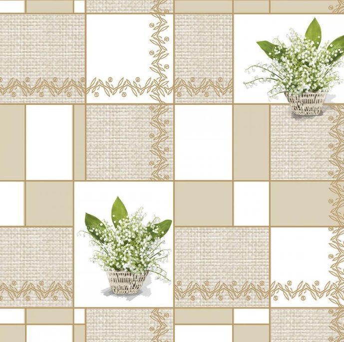 Обои Ландыши мойка С3В-05 0,5м*10м Гр.2 (упак. 15 рул. Саратов)