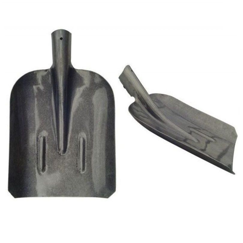 Лопата для снега металлическая 450*380 порошковый окрас без мет.планки подборочная (упак 5шт.)