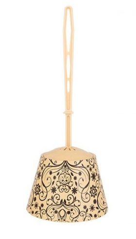 Ерш+подставка кругл. с декором "Элегант светлый"