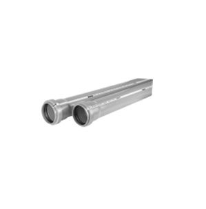 Труба BASE ф 50 с раструбом L=0.5 м, вн.канализ.толщ.ст.1.8 (80) VALFEX