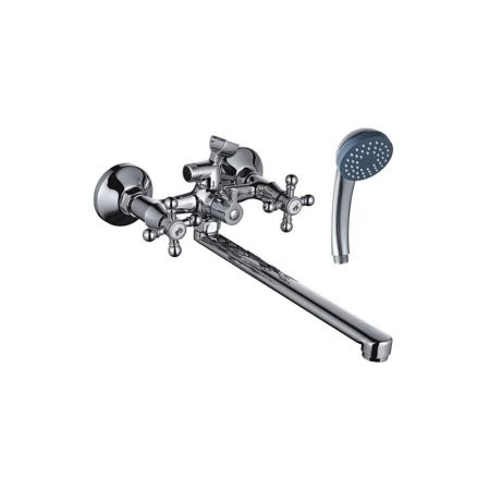 Смеситель для ванны и умывальника двухручковый  хром  Potato Эверест B23-333