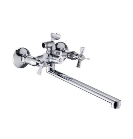 Смеситель для ванны и умывальника двухручковый хром Potato P 23315