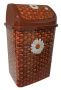 Ведро для мусора 18л коричневое "Камелия" Плетенка