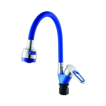 Смеситель для кухни монокомандный  синий с хромом  Potato Эверест B58-274DS