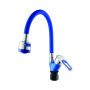 Смеситель для кухни монокомандный  синий с хромом  Potato Эверест B58-274DS