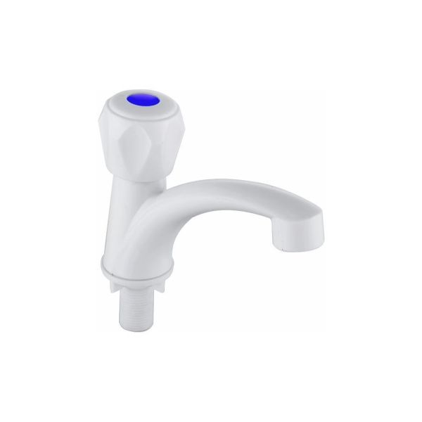 Кран водоразборный одноручковый на холодную воду белый  Potato Эверест B45-339