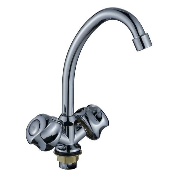 Смеситель для кухни двухручковый хром Potato P 4970 (уп.2шт.)