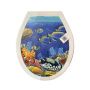 Крышка для унитаза жесткая "ДЕКОР" ПОДВОДНЫЙ МИР