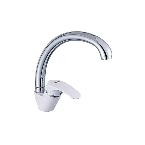 Смеситель для кухни монокомандный  белый  Potato Эверест B59-033