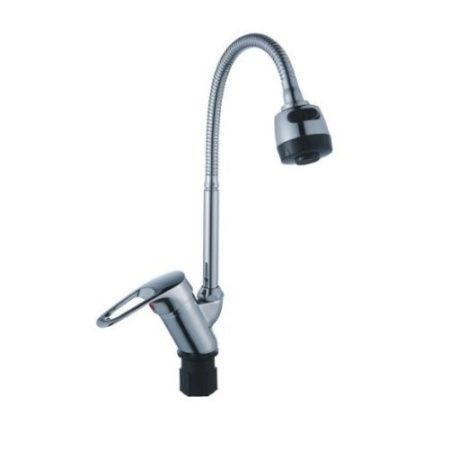 Смеситель для кухни монокомандный хром Potato Эверест B 58-026 (гибкий излив)