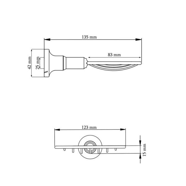Настенная мыльница  P1802-1BL (18BL серия)