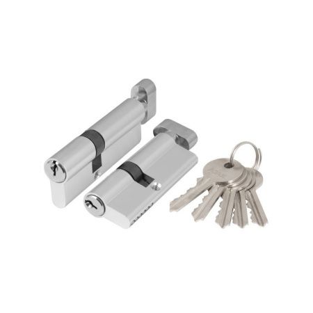 Цилиндровый механизм AX1002Knob60 хром с вертушкой