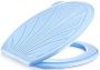Крышка для унитаза жесткая голубая "Ракушка"