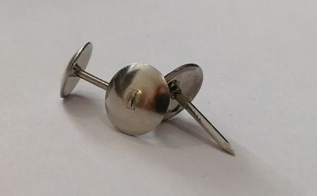 Гвоздь декоративный обивочный 12мм (упак.50шт.) серебро Китай