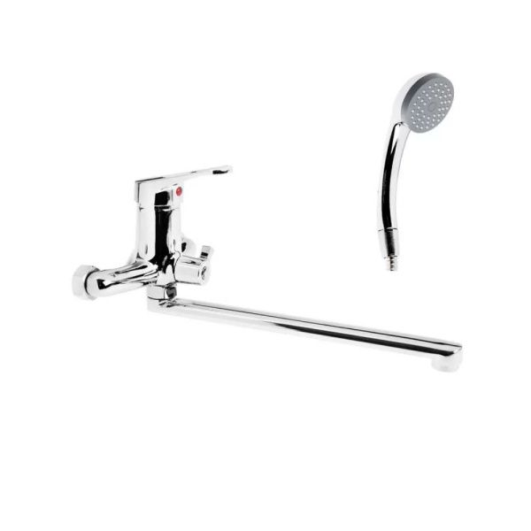 Смеситель для ванны и умывальника монокомандный  хром  Potato Эверест B22-028