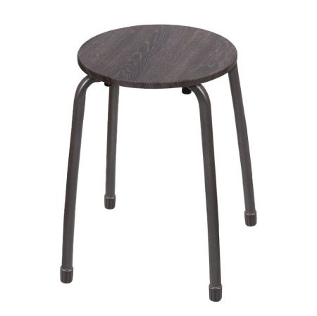 Табурет "Комфорт1" на 4-х опор. разборный круглый(МДФ) ТКМ1/ДШ дуб шале Ника