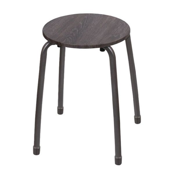 Табурет "Комфорт1" на 4-х опор. разборный круглый(МДФ) ТКМ1/ДШ дуб шале Ника