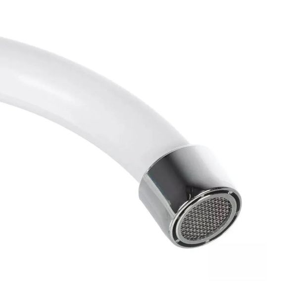 Смеситель для кухни двухручковый  белый  Potato Эверест B49-3597