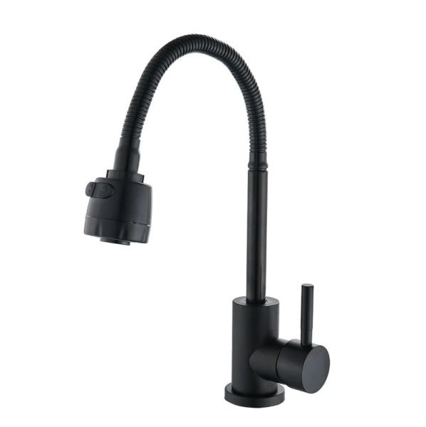 Смеситель для кухни монокомандный  черный  Potato Эверест B58-2016M