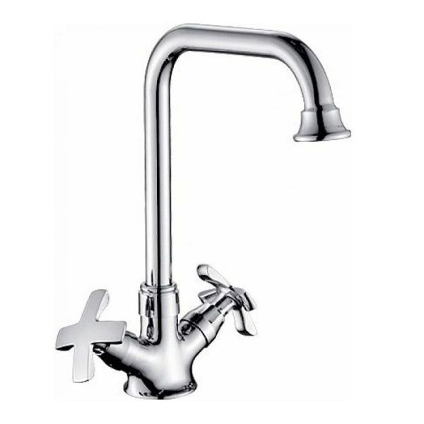 Смеситель для кухни двухручковый хром Potato P 67304