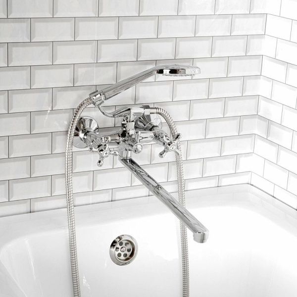 Смеситель для ванны двухручковый хром Potato Diadonna D80-223314