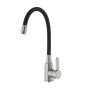 Смеситель для кухни монокомандный черный/хром Potato P 58304S-6 (гибкий излив)