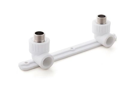 Планка для смесителей(угольник с крепл.двойной) ППР латунь ZL20*1/2М*20