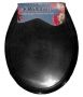Крышка для унитаза жесткая черная "Классик"