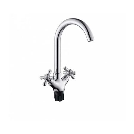 Смеситель для кухни двухручковый  хром  Potato Эверест B41-301