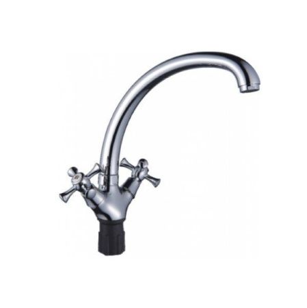 Смеситель для кухни двухручковый хром Potato Эверест B 42-064