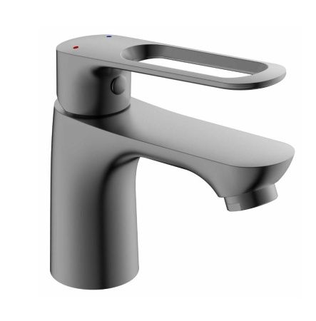 Смеситель для раковины монокомандный  брезентово-серый  Potato Эверест B10-15319