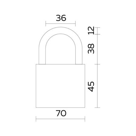 Замок навесной PL-WEATHER-1570 Black 4 fin key ( PL-15-70) диск. /блистер