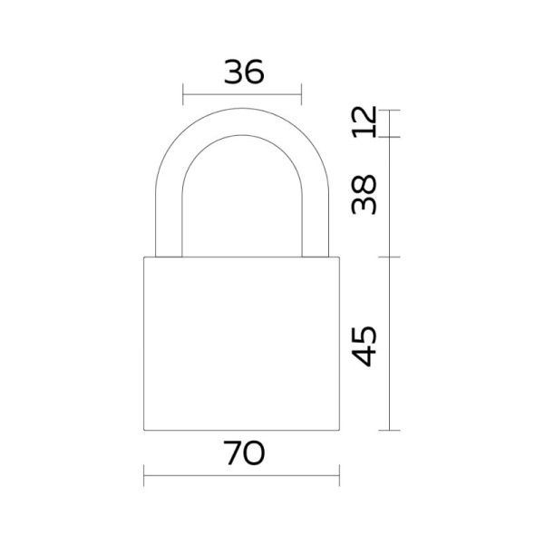 Замок навесной PL-WEATHER-1570 Black 4 fin key ( PL-15-70) диск. /блистер